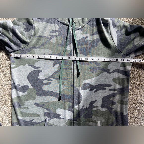 Cyrus | Camo Print Knit Duster Hooded Cardigan - Picture 12 of 14